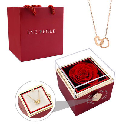 Everlasting Rose Case- Custom Engraved Necklace & Real Rose